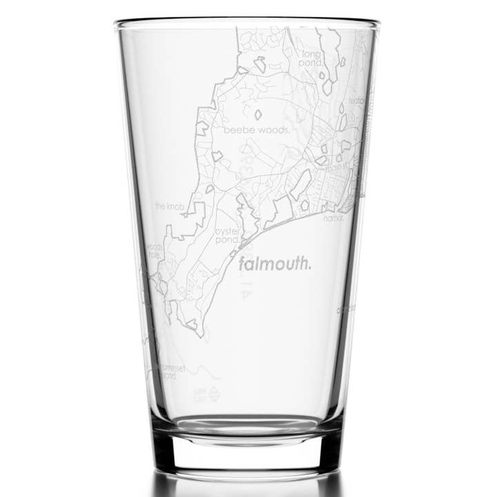 Well Told - Wholesale Beer Glass/Mug - Falmouth MA Map Pint Glass