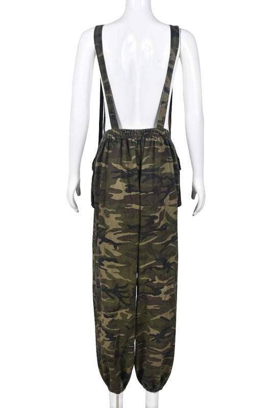 camouflage shoulder strap jumpsuit for wholesale on Faire6