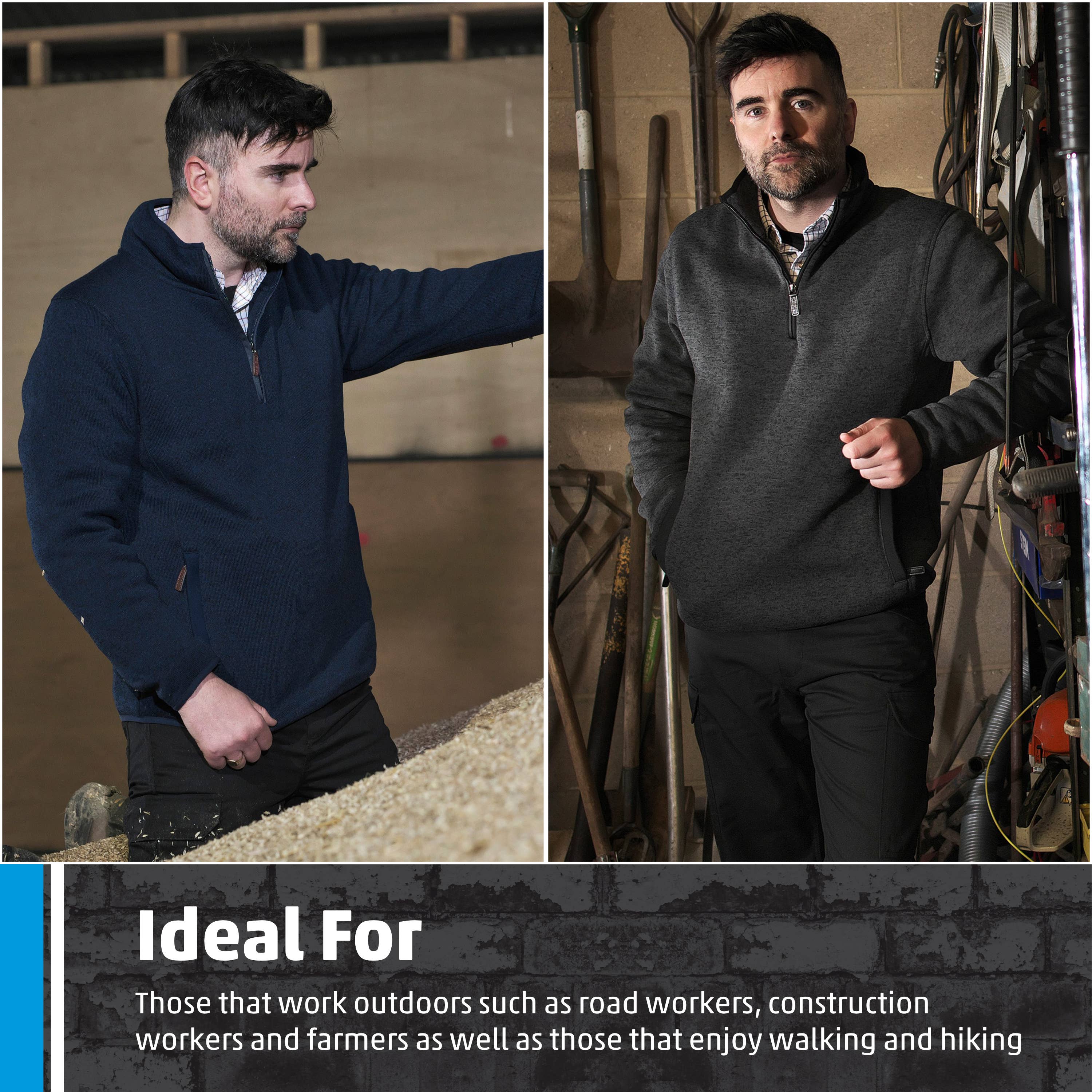 TuffStuff Workwear – Engroshandel Sweatshirt - Herre – Fort Easton pullover med fleecefor og lynlåslomme til håndvarmer7