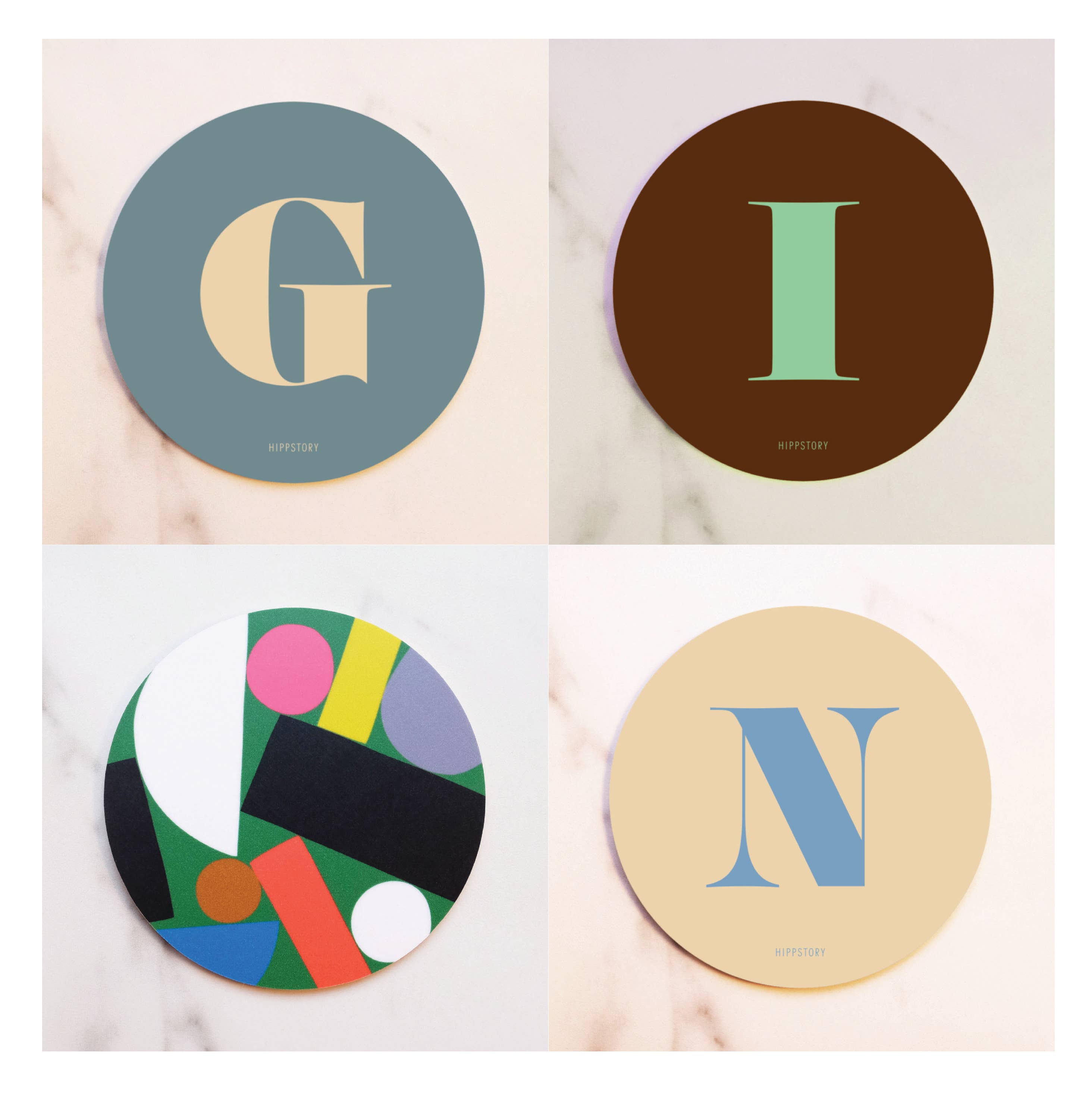 Hippstory - Wholesale Coasters - White Puzzle Coaster - Letter N4