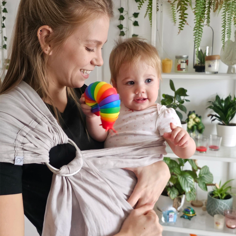 REMOVED BRAND - Wholesale Baby Wrap/Sling - Linen Adjustable Scarf (Ring Sling) | Sand6