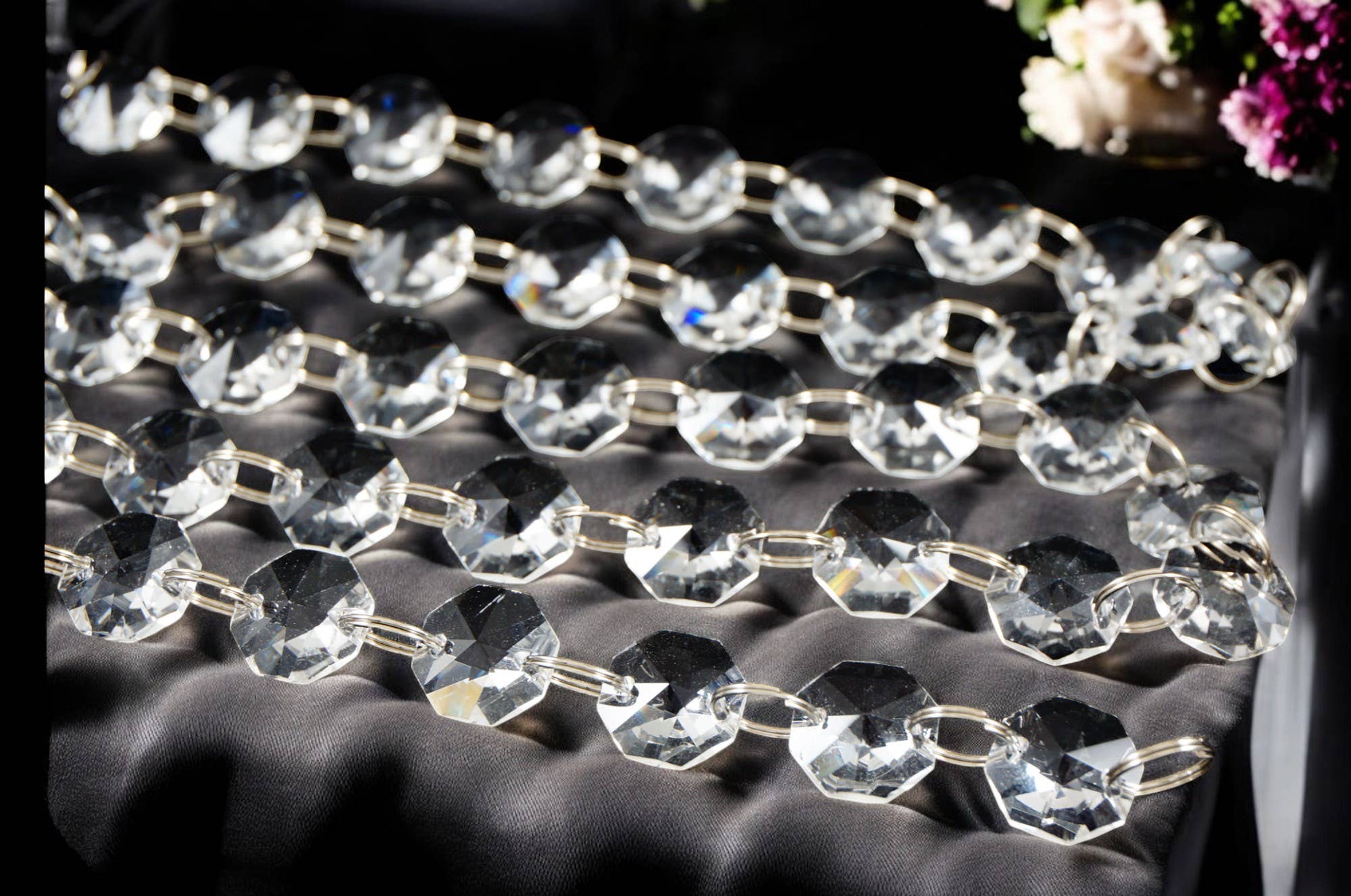 Decor N Beyond - Wholesale Bunting/Garland - Octagon Crystal Bead Chain4