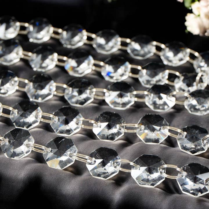 Decor N Beyond - Wholesale Bunting/Garland - Octagon Crystal Bead Chain4