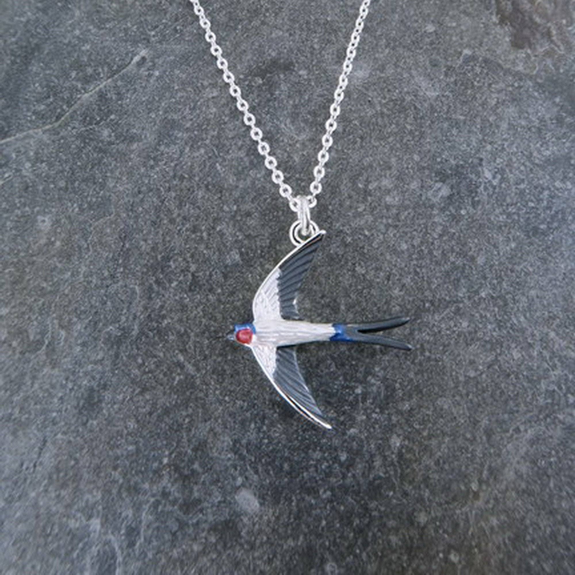Alexander Thurlow & Co Ltd - Wholesale Pendant/Charm Necklace - Swallow Bird In Flight Pendant Necklace2