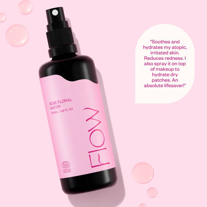 Flow Cosmetics – wholesale Ansiktstoner – ROSENBLOMSVATTEN Cosmos Organic Certifierad