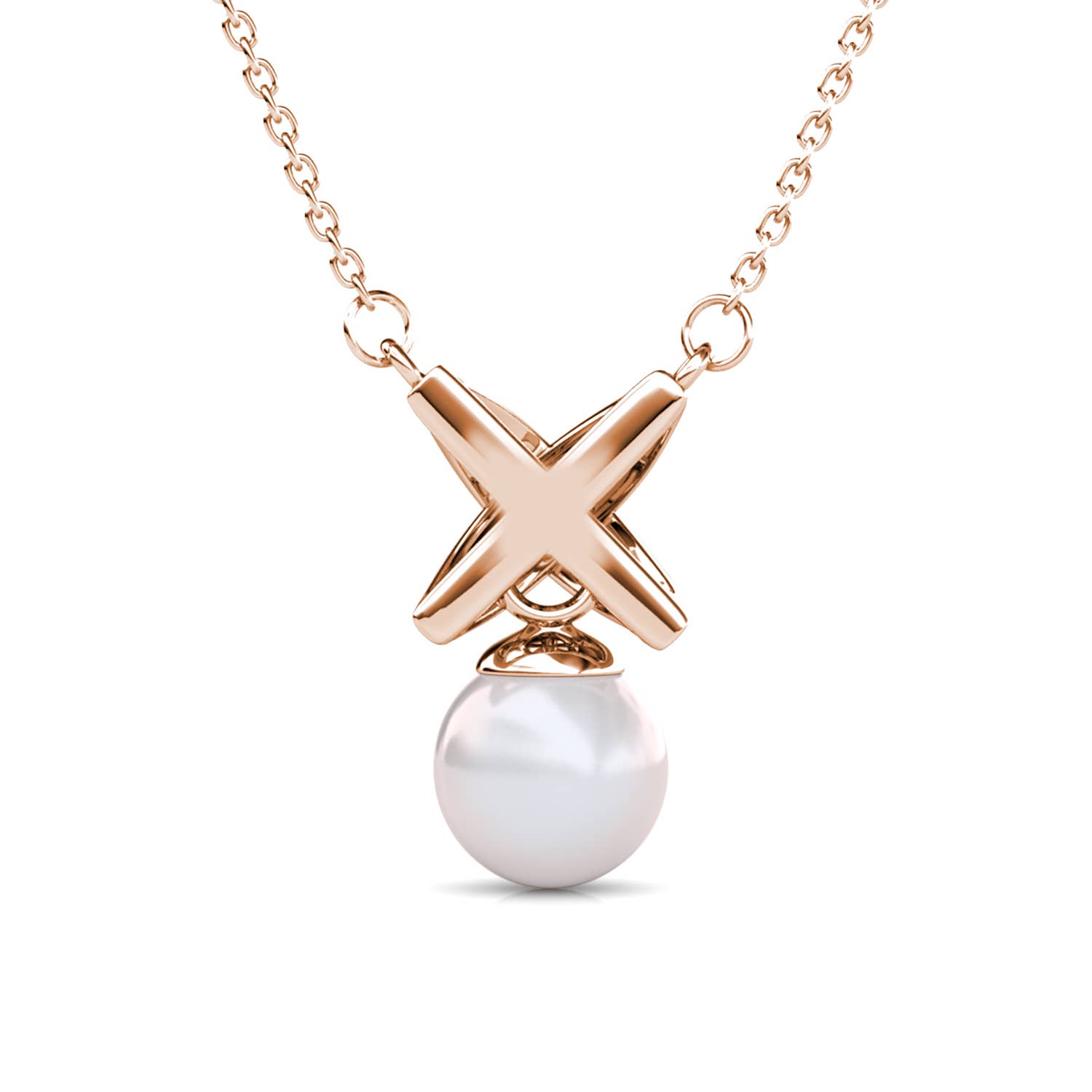 CARALI / MYC Paris – wholesale Pendant/charm necklace – Chris Pearl Pendants - Rose Gold and Crystal3