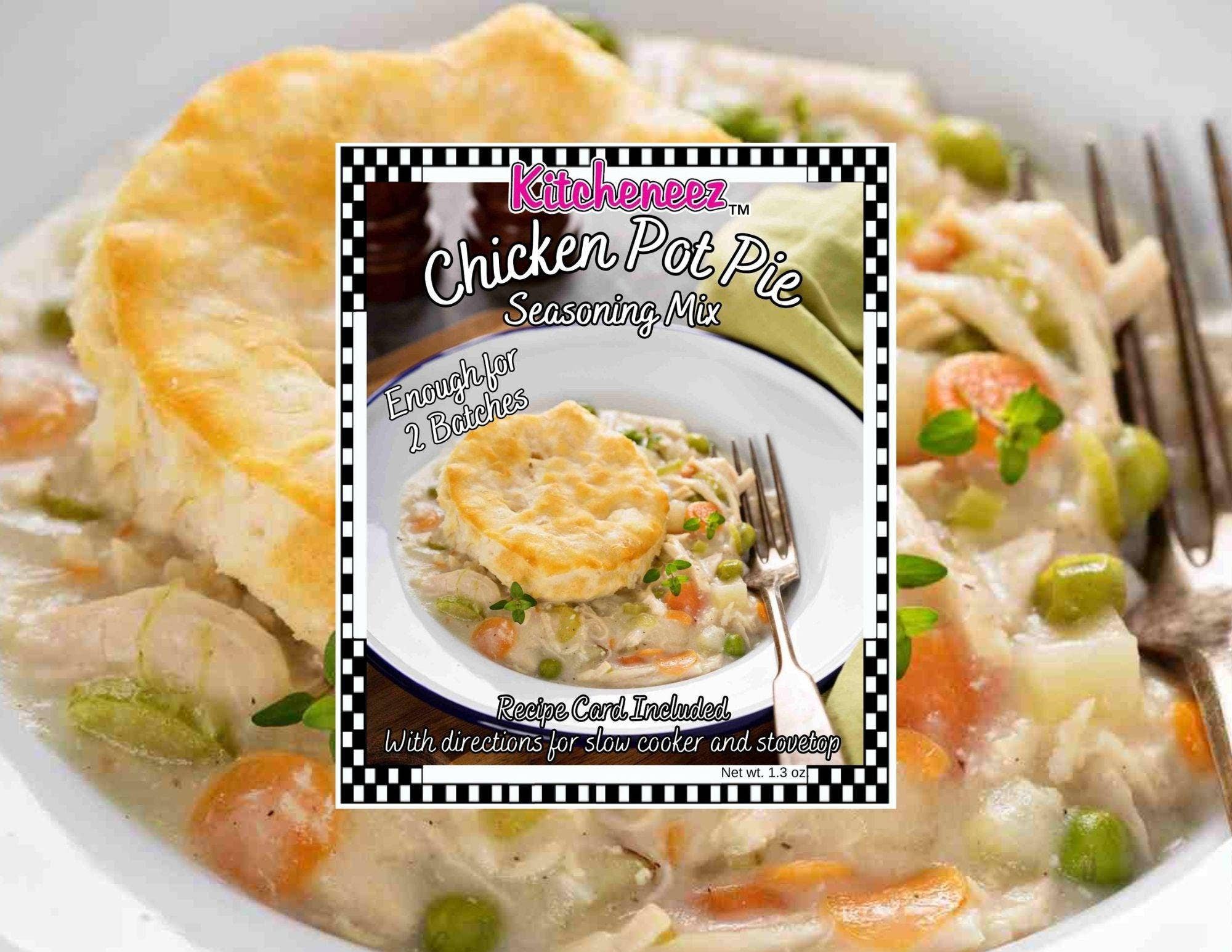 Kitcheneez Mixes & More! - Wholesale Dried Spice Mix - Chicken Pot Pie Crockpot Spice Seasoning1