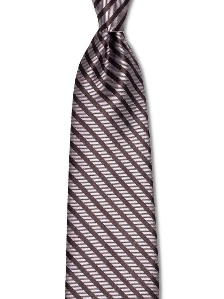 Graue schwarze gestreifte traditionelle Krawatte für den Großhandel von GoTie