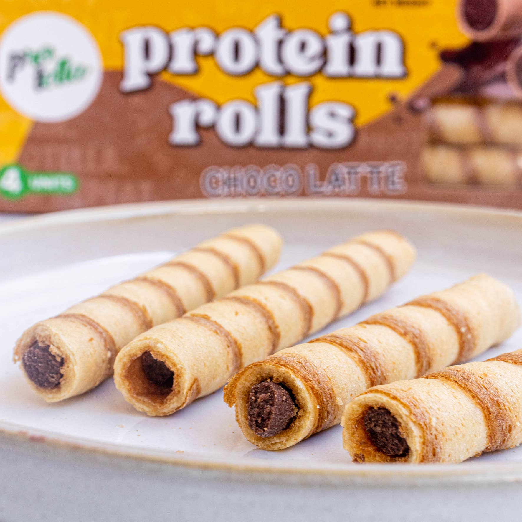 Protella – Engroshandel Chokoladebar – Protella Protein Rolls Choco Latte 70 g1