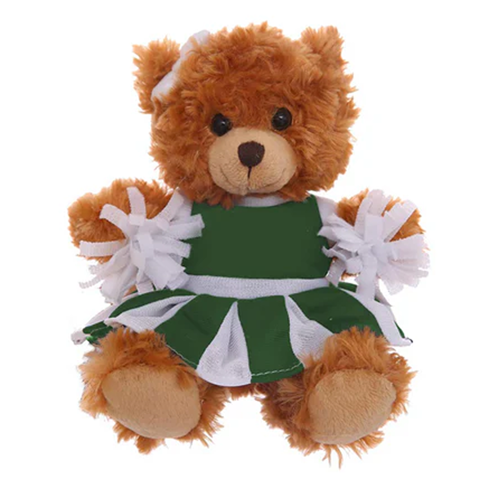 Plushland - Wholesale Stuffed/Plush Toy - Kids & Baby - 6″ Brown Sitting Bear in Cheerleader Outfit | Soft Bear 5