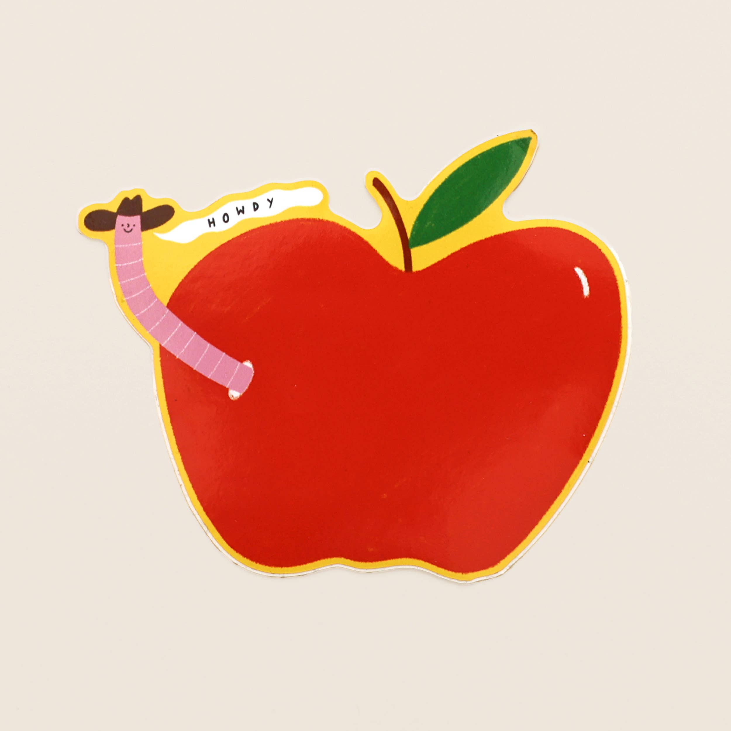 Little Black Cat Illustrated Goods – Engroshandel Klistermærke – Orm Cowboy Klistermærke | Howdy Vinyl Klistermærke | Orm I Æble0