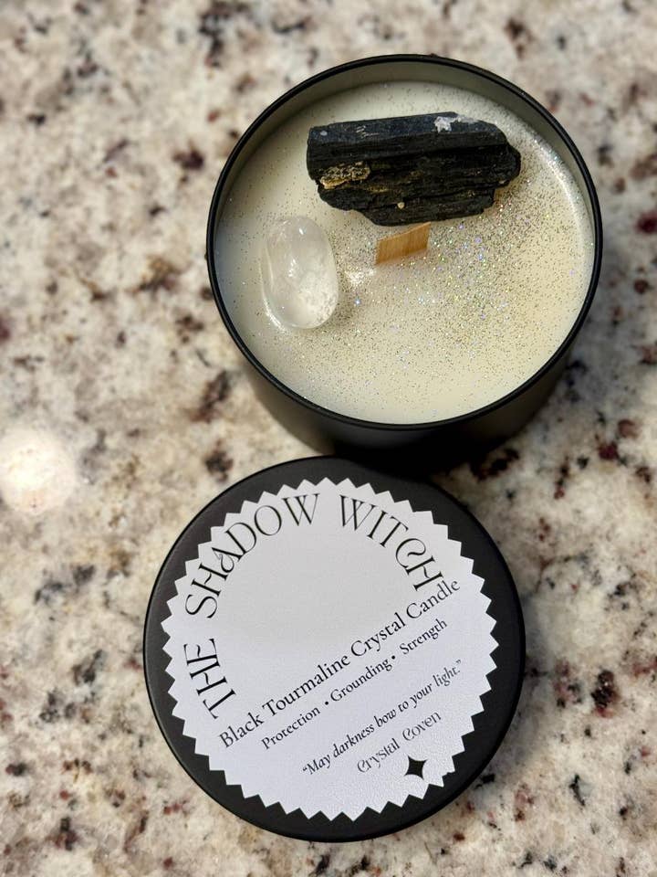 Crystal Coven Candle-The Shadow Witch for wholesale by LibraRising LLC