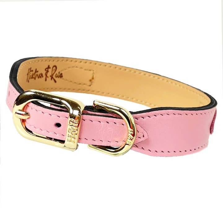 Hartman & Rose - Wholesale Pet Collar - Dog - Dynasty Dog Collar in Sweet Pink & Light Rosy Gold