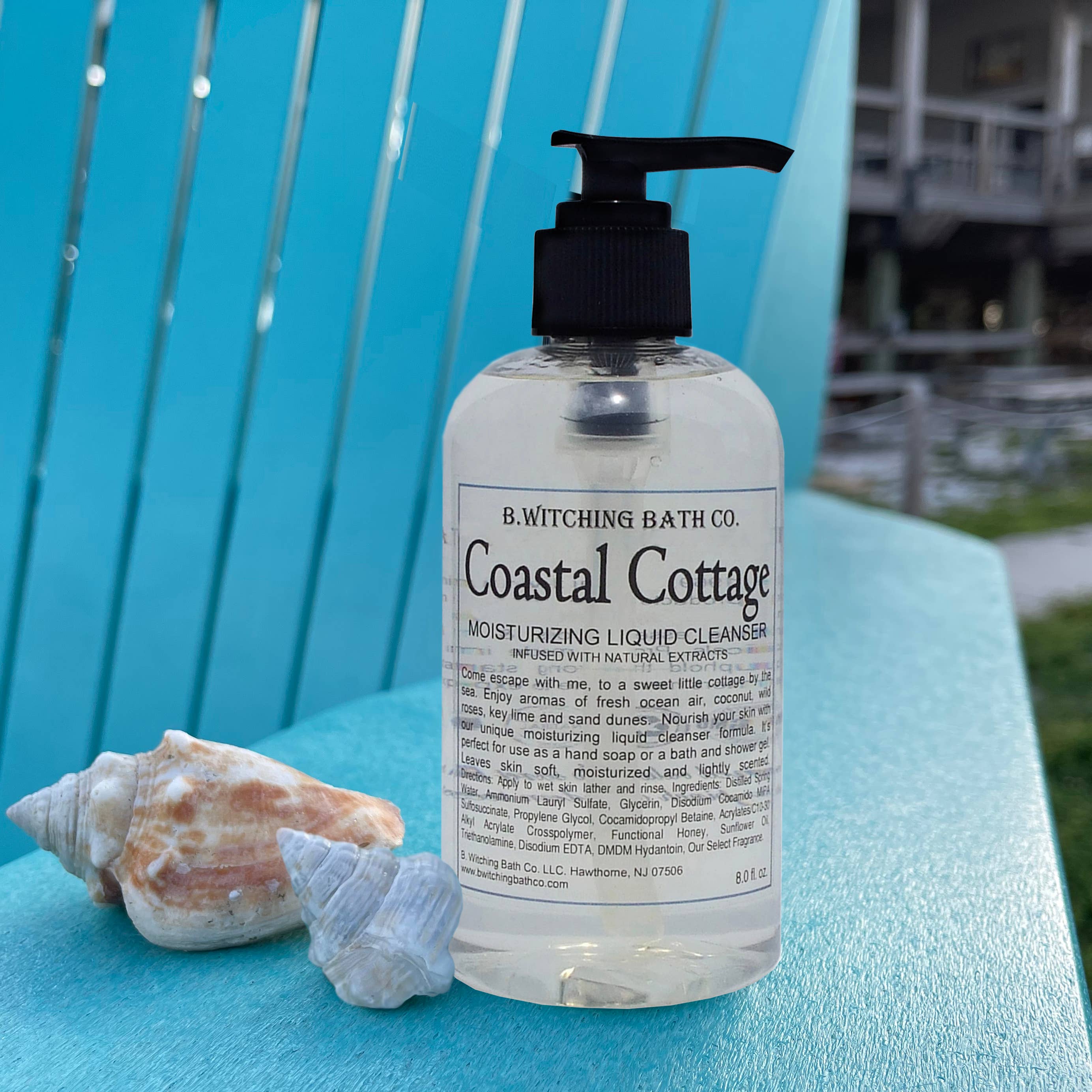 B. Witching Bath Co. - Wholesale Body Wash/Shower Gel - Coastal Cottage Moisturizing Liquid Cleansers 8oz5