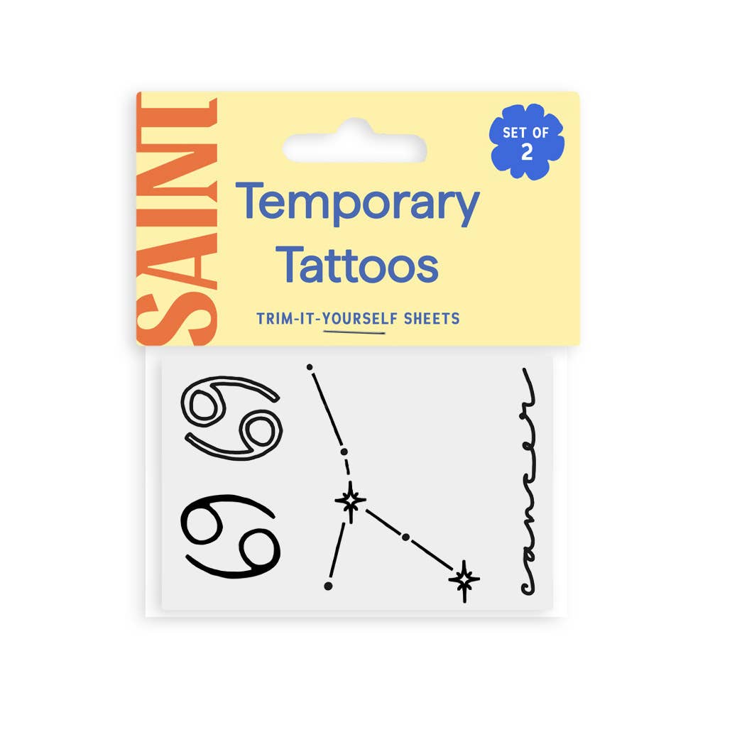 Saint Tattoos - Wholesale Temporary Tattoo - Cancer Temporary Tattoos | The Zodiac Collection0