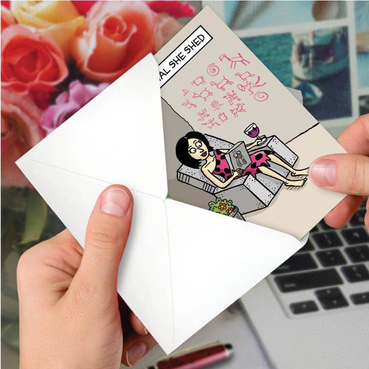 NobleWorks - Wholesale Birthday Card - NobleWorks - Original She-Shed - 5x7in Greeting Card
