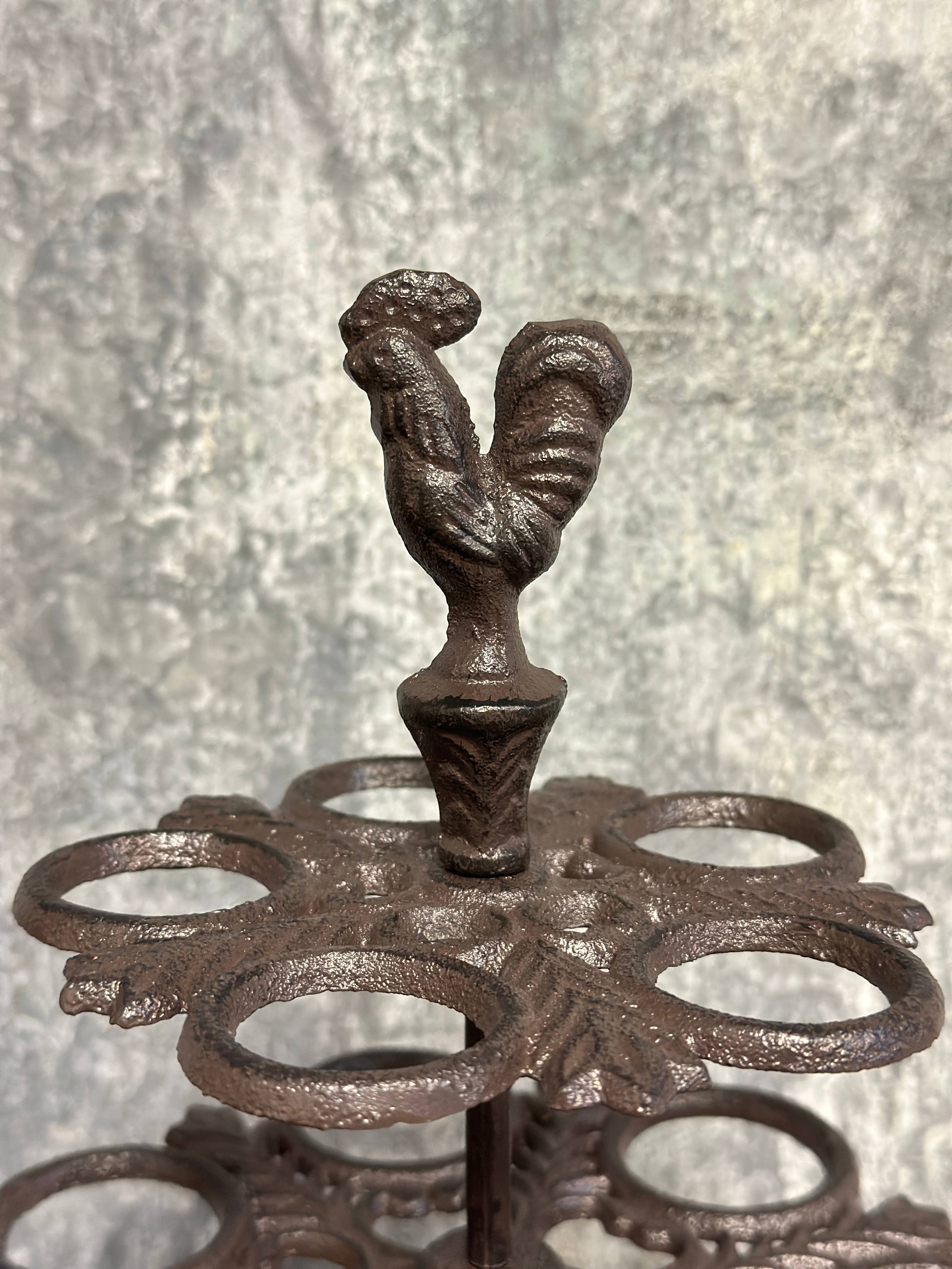 Vagabond Vintage - Wholesale Egg Cup/Holder - Cast Iron 2 Tier Ornate Egg Holder2