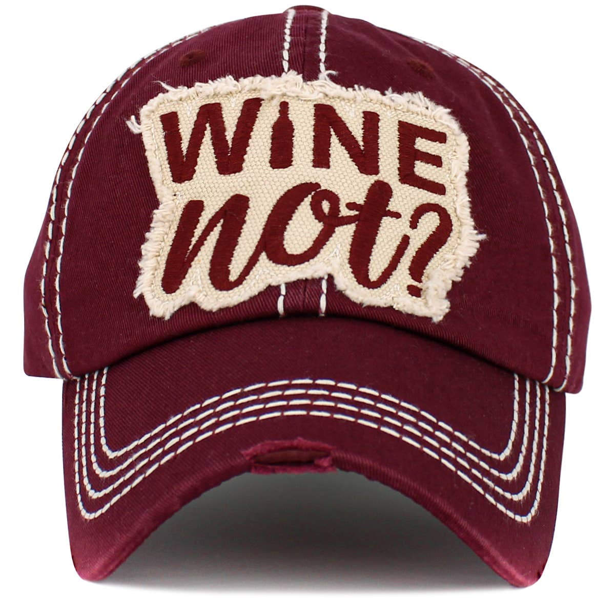KBETHOS - Wholesale Baseball Cap - Women's - Wine Not Washed Vintage Ballcap3