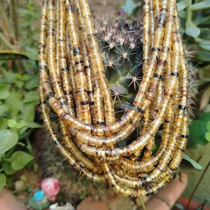 OllinMexica - Wholesale Beads - Bandes de perles d'ambre mexicain authentique de la région du Chiapas - Naturel et authentique1