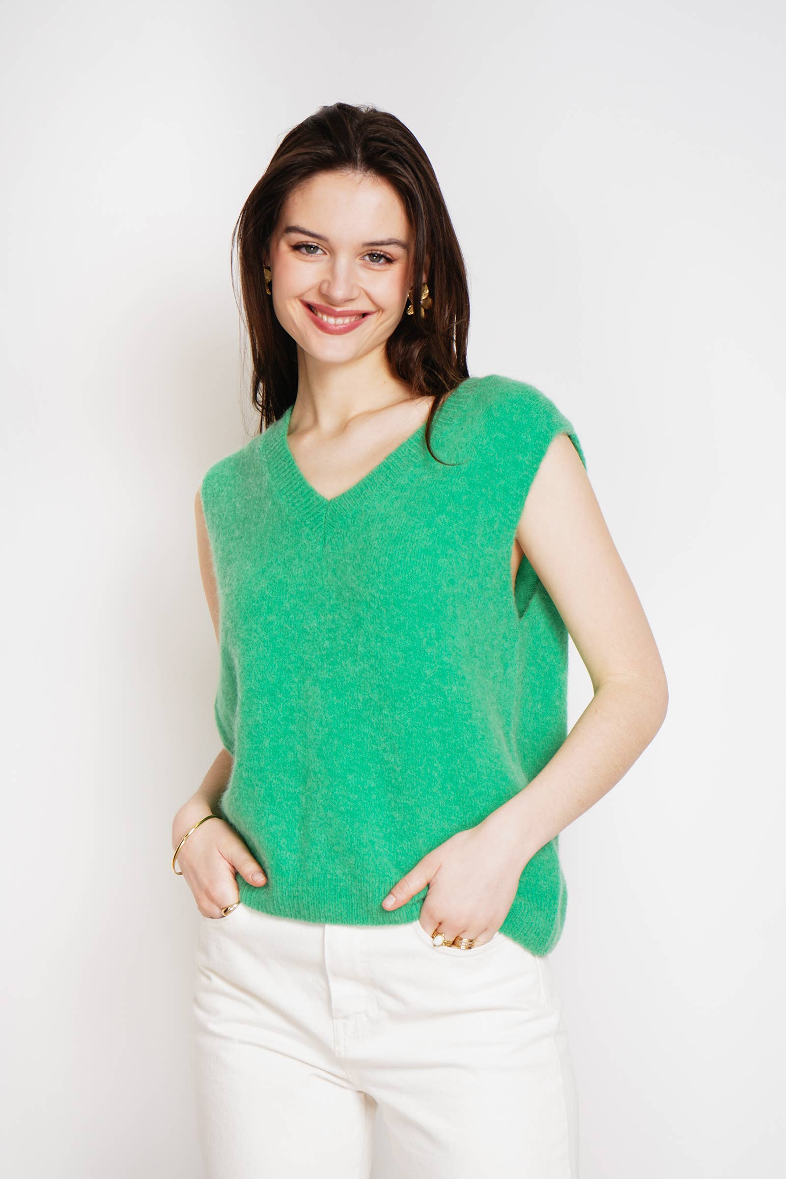 NOELINE – Engroshandel Pullover - Dame – Superfin alpaca vest uden ærmer 265105