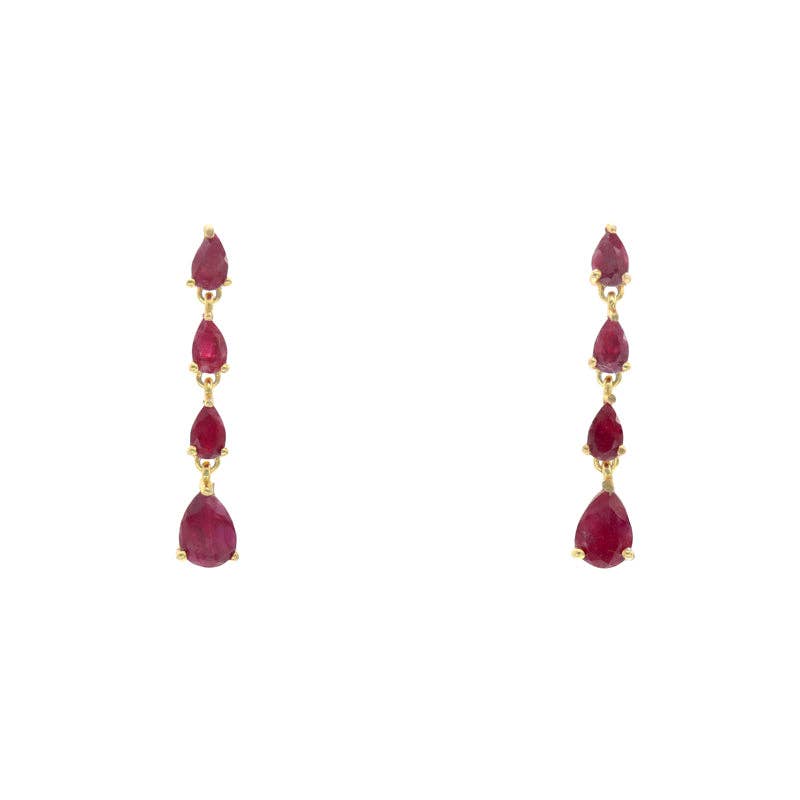 ACUS - Wholesale Dangle Earrings - Candile Ruby Earrings