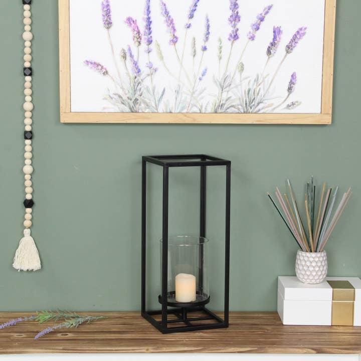 Cheungs Home Decor - Wholesale Lantern - Pembertale Tall Square Black Metal Lantern1