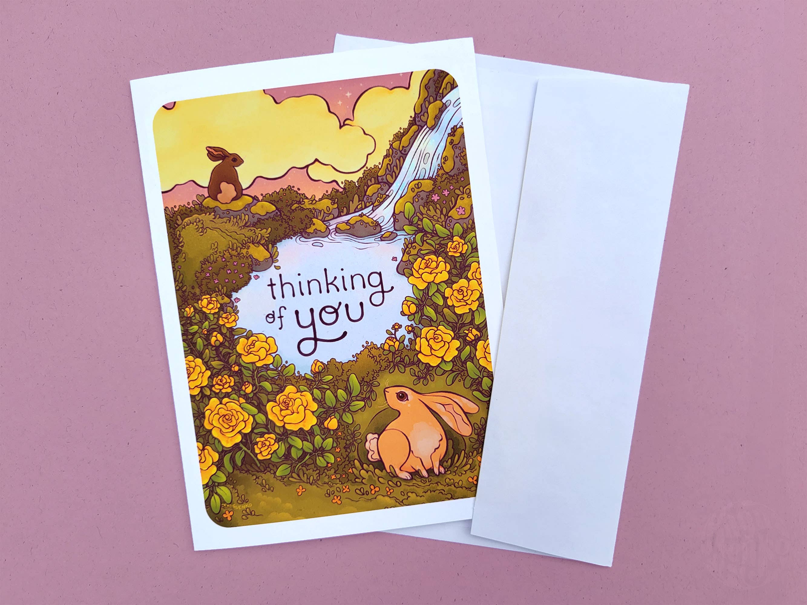 Kuguenko Illustration - Wholesale Thinking of You Card - Thinking of You - Greeting Card, 5x7 in.1