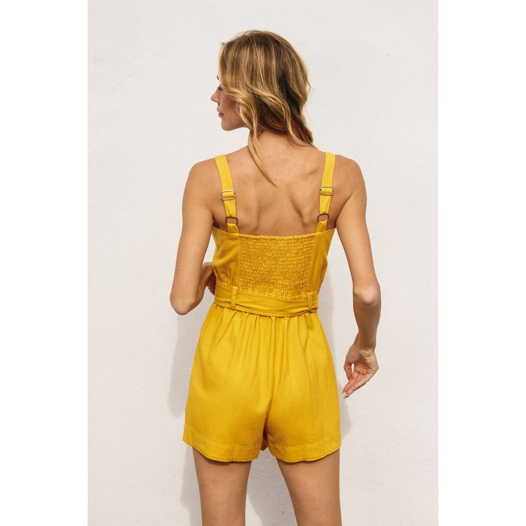 Dress Forum – wholesale Byxdress - Dam – Himmel Sänd Rak Hals Spänne Romper8