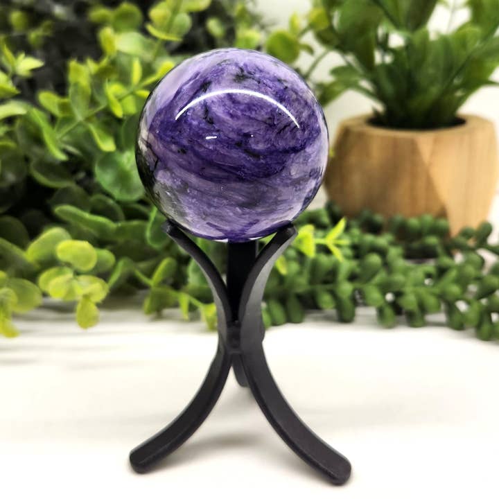 Meraki Gemstones – wholesale Spiritual stone/crystal – Charoite Polished Semi-Precious Gemstone Sphere (5 to 6cm)6