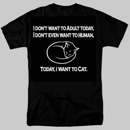 Today I Want to Cat T-Shirt for wholesale by Pegasus Publishing