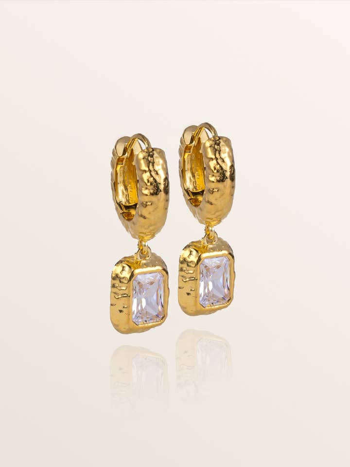 Luna Earrings - White for wholesale by Molly Olivia