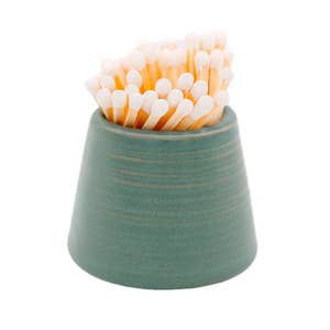 Charcoal Vessel with Grey Matchsticks – Enlighten the Occasion