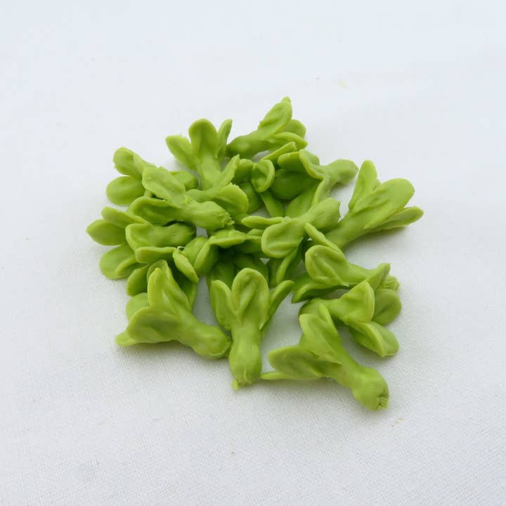 OpalHaus - Wholesale Craft Supplies - Pakalana Clay Flowers, Light Green, Handmade Beads2