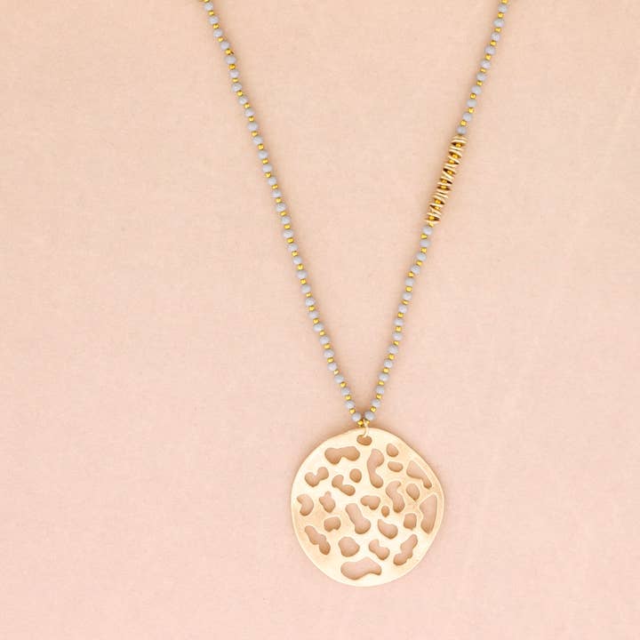 Collar Largo Cristales Colgante Medall Metal para venta al por mayor de Sonata