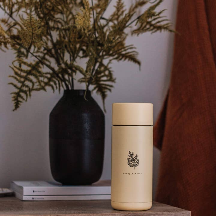 Honey and Roses Coffee – wholesale Insulated mug/tumbler – Spill Proof Reusable Coffee Cup1