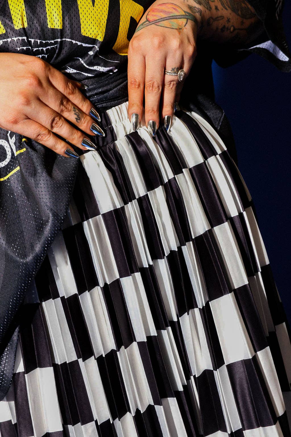 Burnt Toast - Wholesale Skirt - Women's - Victory Lap Checkered Maxi Pleated Skirt7