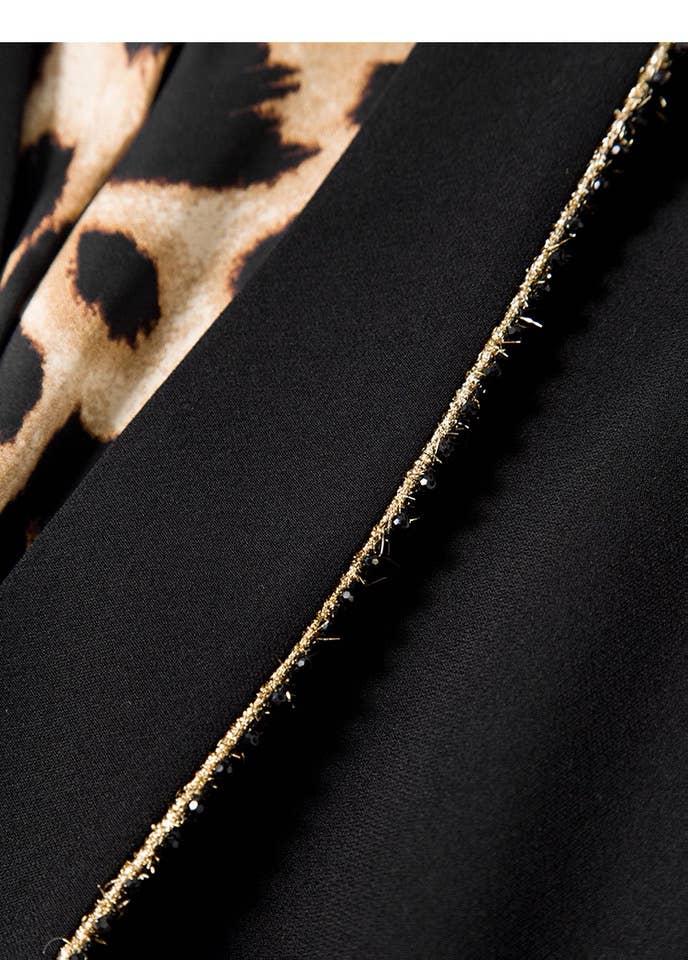 Black DR879YWomen’s Double-Breasted Blazer Dress with Lapel Collar for wholesale on Faire6