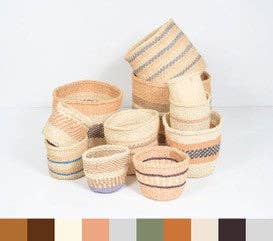 Crafts by Solid - Wholesale Basket - Handwoven Sisal Baskets - Natural Hues - XXS - XXL50