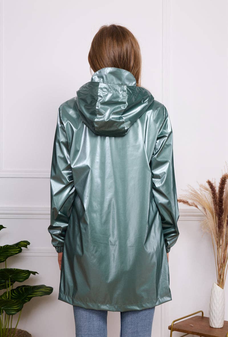 SOFTY - Vente Veste – femme - Blouson à capuche imperméable effet irisé S560217