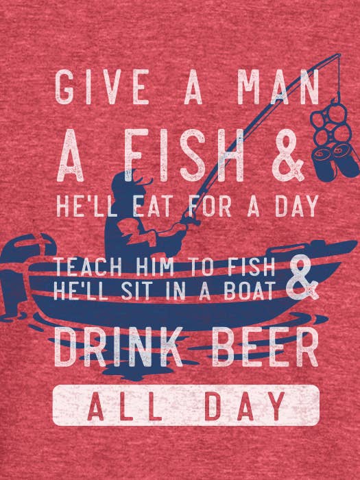 Apprenez à un homme à pêcher pour la vente par Mason Jar Label