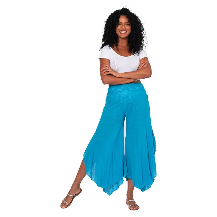 PANTALON ÉTÉ ASYMÉTRIQUE MBPA3000H pour la vente par La Mano Boho