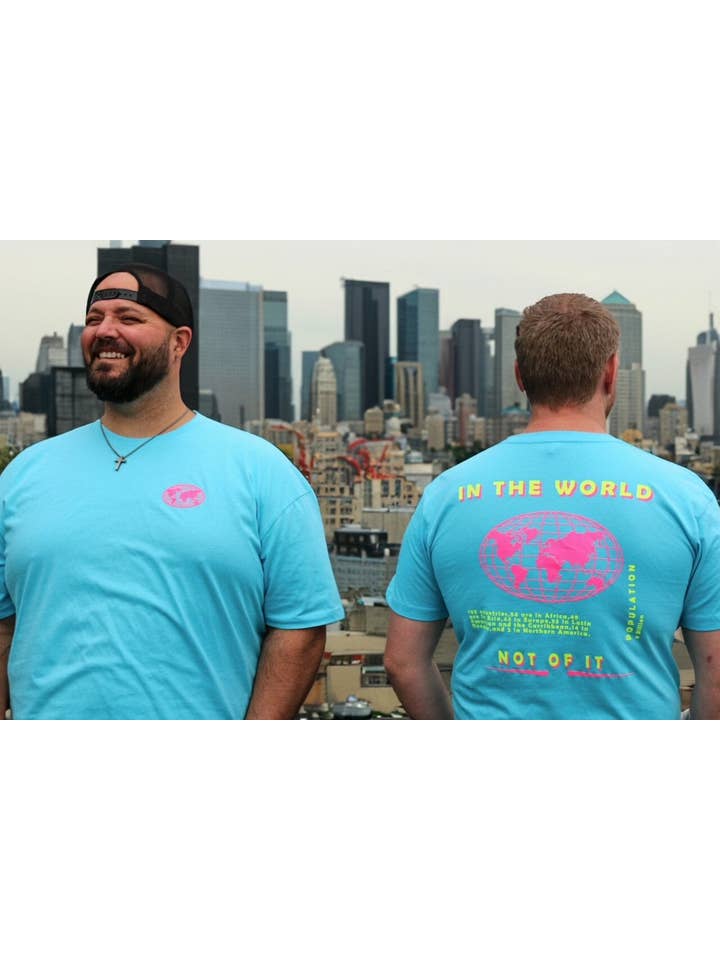 Honey Soul LLC – wholesale Screen printed t-shirt – Men′s – In the World, Not of it Graphic Tshirt