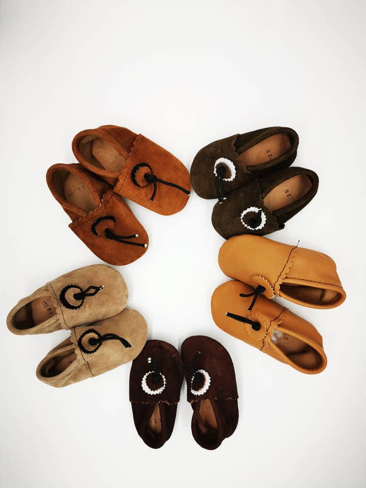 Håndlavede baby-krabbesko i læder Bløde Polser5 for engroshandel hos Hiya