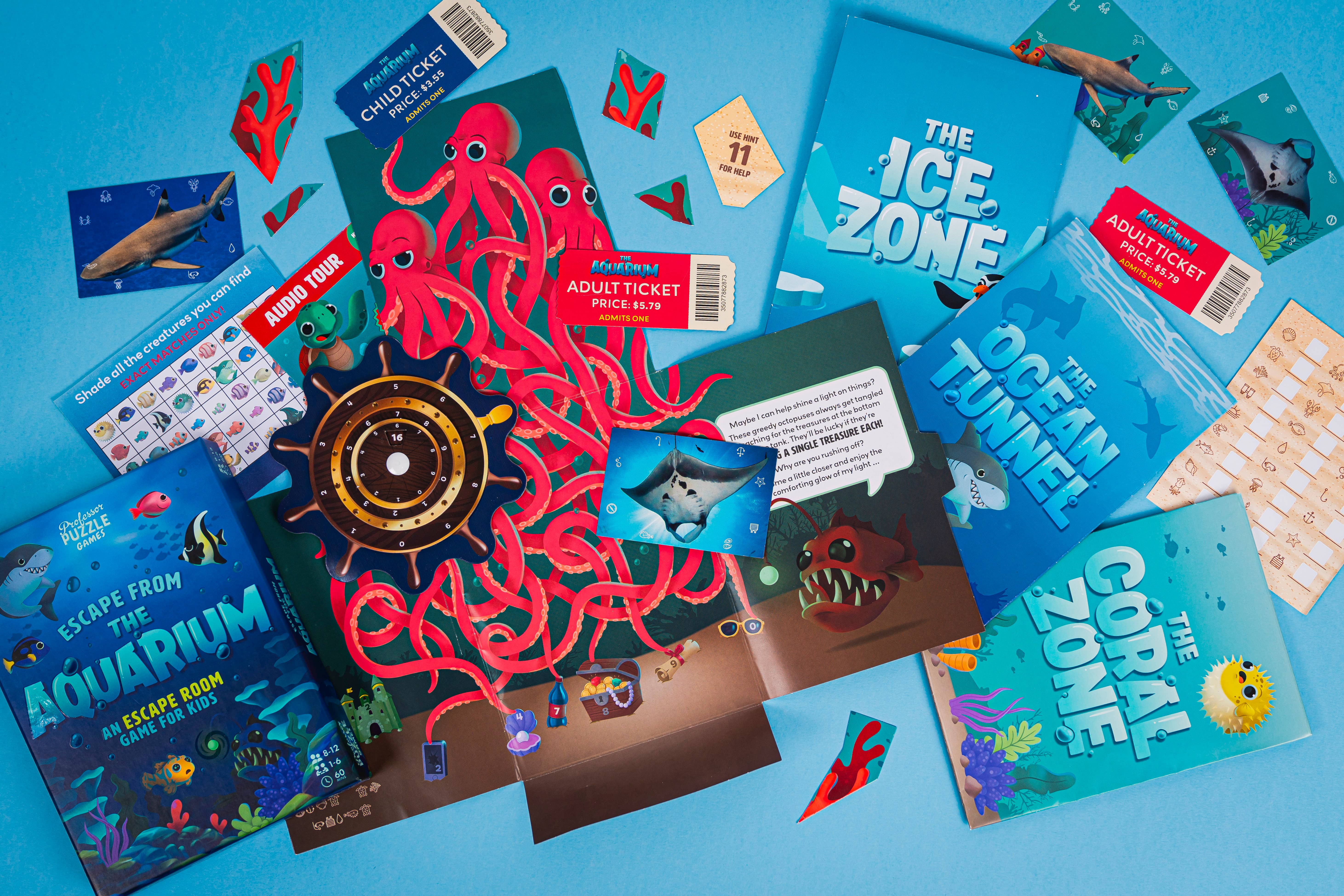 Professor Puzzle – wholesale Card game – Escape from the Aquarium4