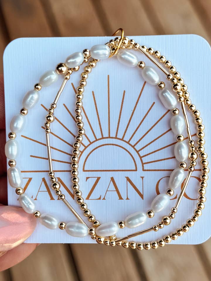 Zanna Trio- Beaded Bracelet Stack for wholesale by Zan Zan Co.