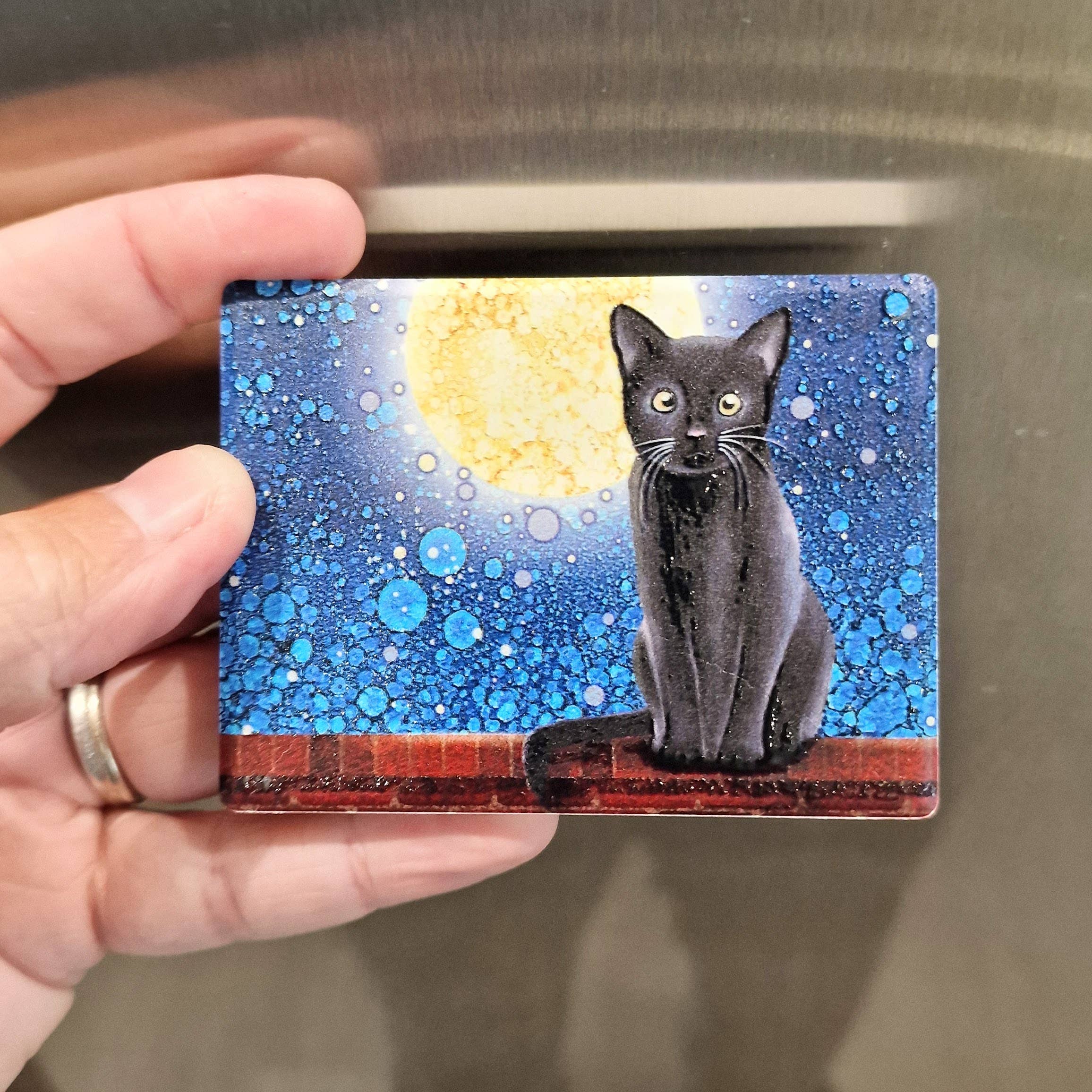 By Jo Crafts - Vente Aimants - Aimant Chat Noir 104-MG8