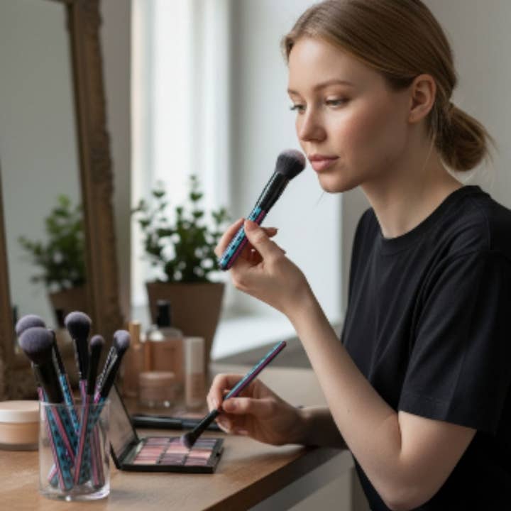 The Bling Barn - Wholesale Makeup Brush Set - Western Glam 10-Piece Makeup Brush Collection1