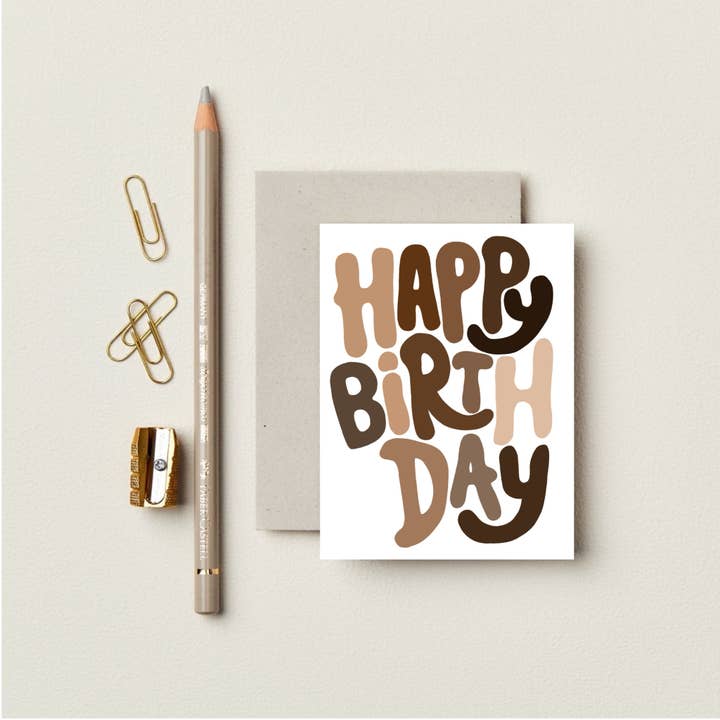 Unique Birthday Card | simple greeting card hand drawn card for wholesale by Christine Collective Co