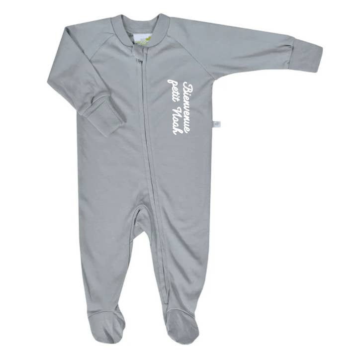 Perlimpinpin - Wholesale Sleepsuit - Baby - Bamboo baby sleeper - Pebble4