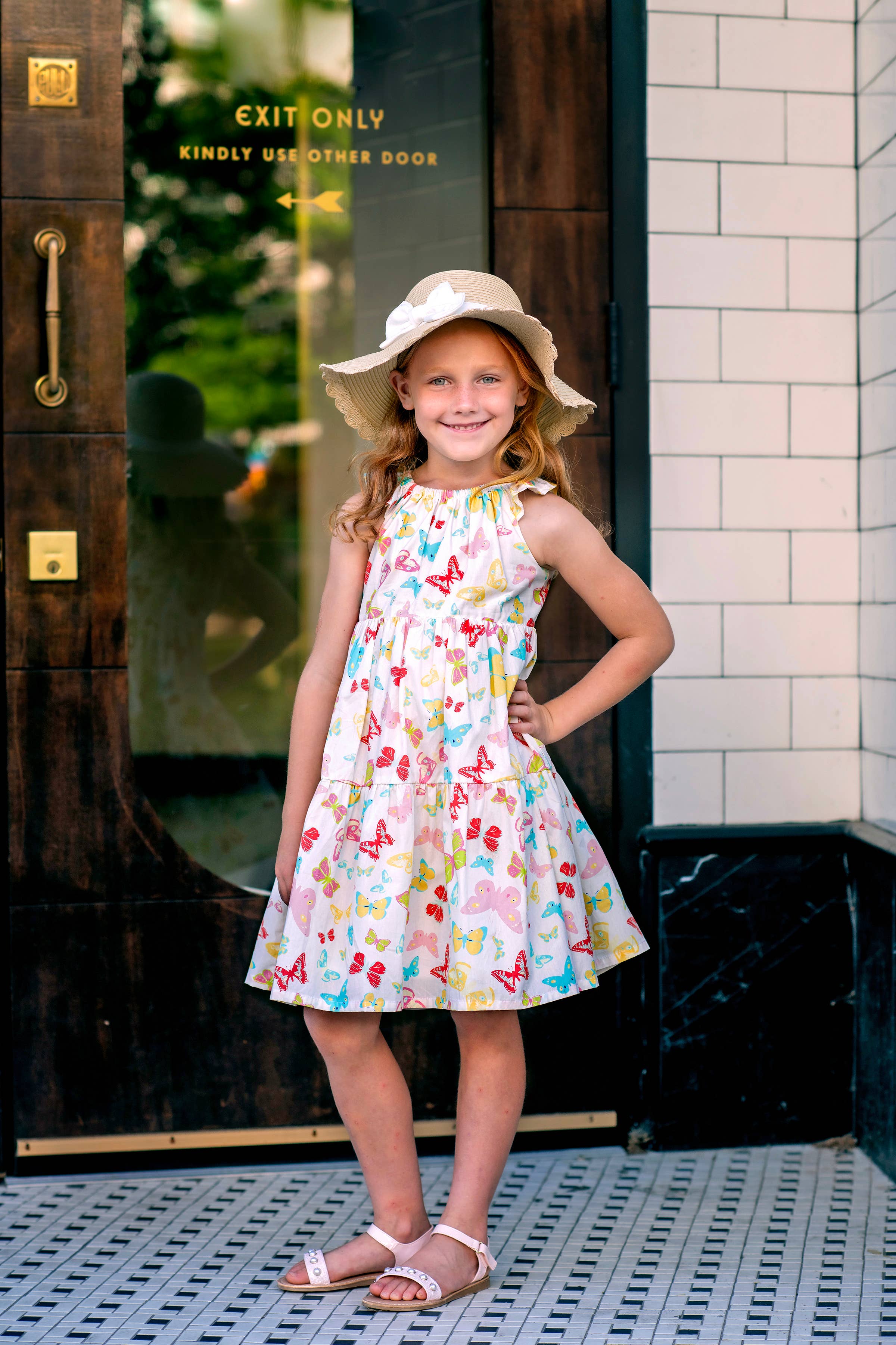 Minna - Wholesale Dress - Kids - Tiered Twirl Dress - Butterfly Ballet Petal Pastels19